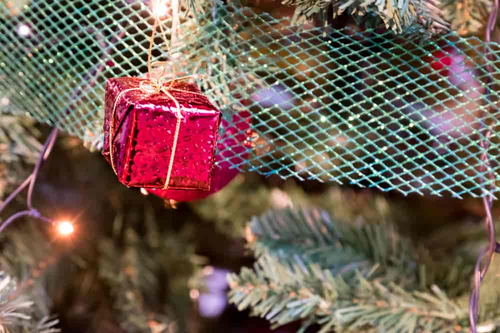 christmas tree with mesh