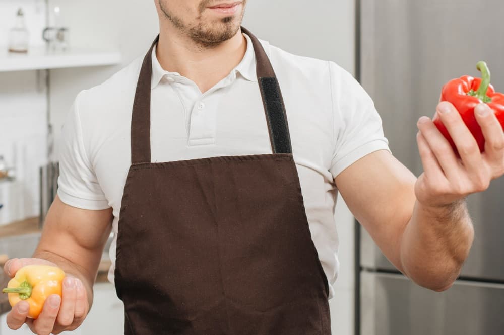 Chef with a kitchen aprons