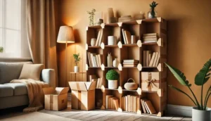 How to make a DIY bookshelf from recycled cardboard