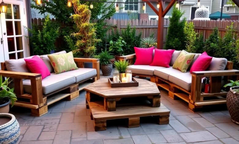 How many pallets do I need for outdoor furniture